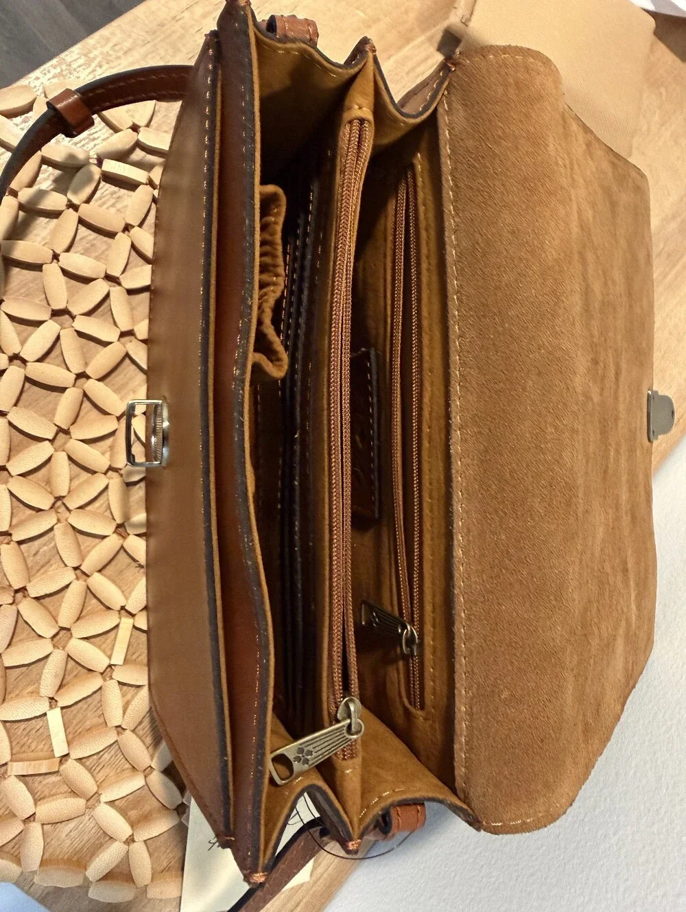 Patricia Nash Tooled Floral Leather Crossbody Bag Cognac NWT Romantic Boho Chic